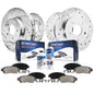 Detroit Axle - Brake Kit for Chrysler Sebring Dodge Avenger Stratus Eagle Talon Mitsubishi Eclipse, Front and Rear Drilled & Slo